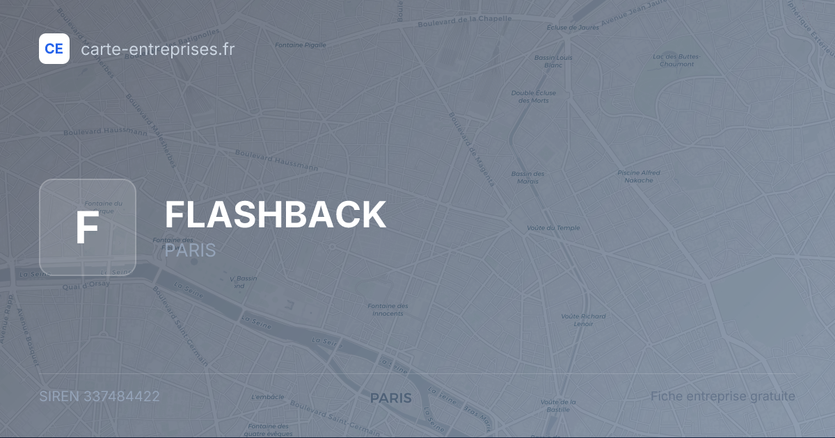 FLASHBACK — 337484422 — fiche entreprise