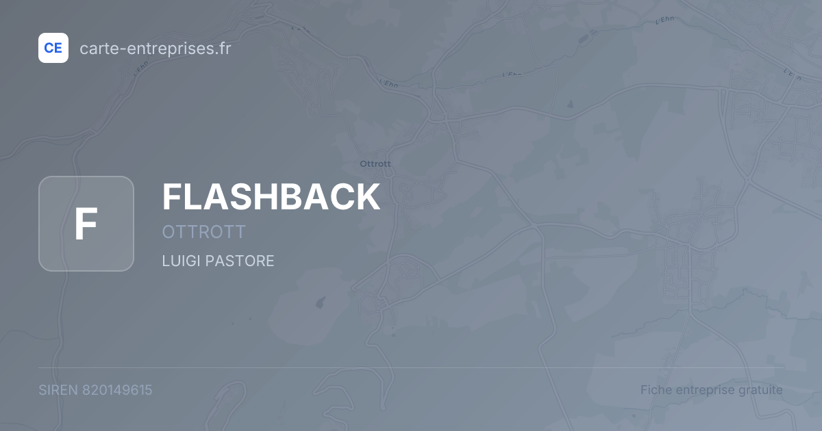 FLASHBACK — 820149615 — fiche entreprise