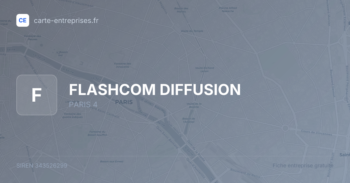 FLASHCOM DIFFUSION — 343526299 — fiche entreprise