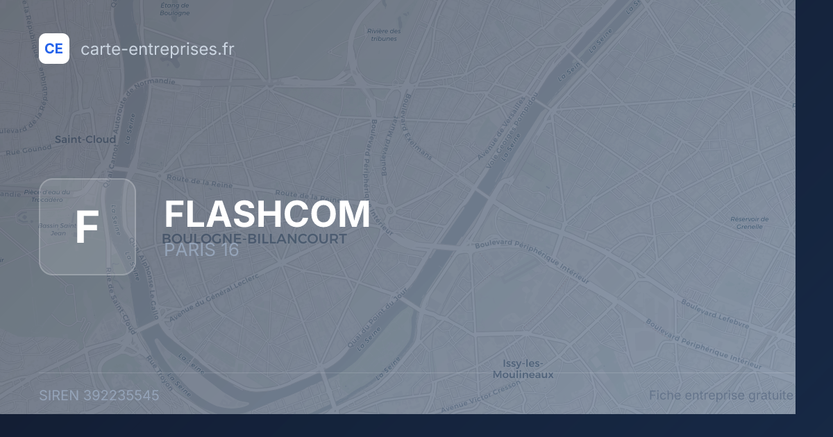FLASHCOM — 392235545 — fiche entreprise