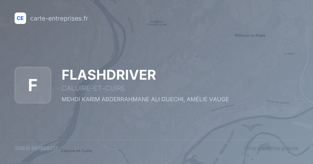 FLASHDRIVER — 991968017 — fiche entreprise