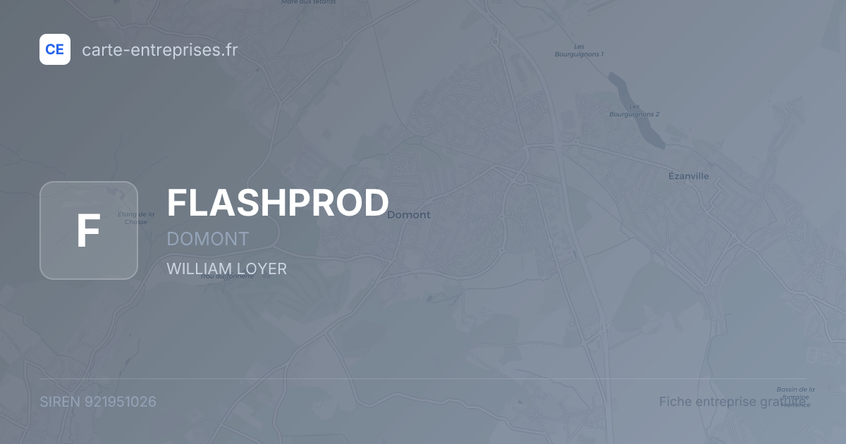 FLASHPROD — 921951026 — fiche entreprise