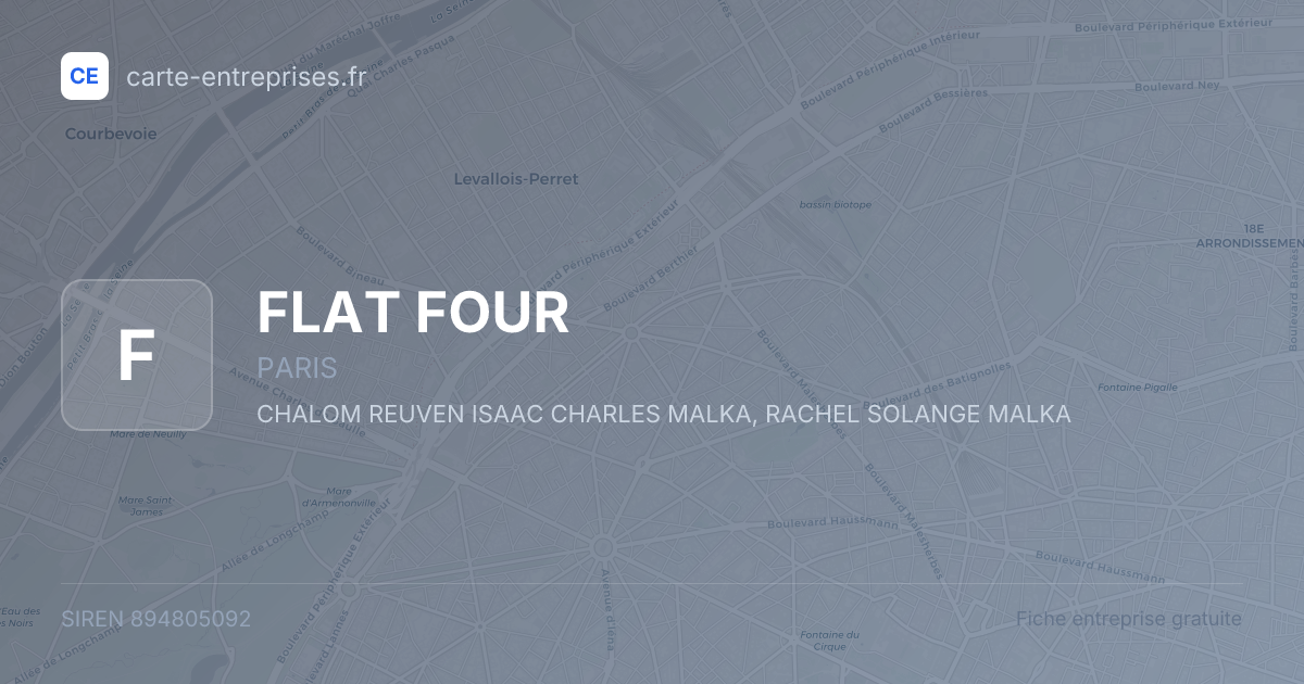 FLAT FOUR — 894805092 — fiche entreprise