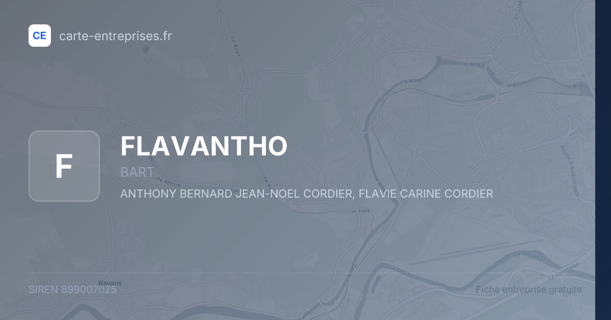 FLAVANTHO — 899007025 — fiche entreprise