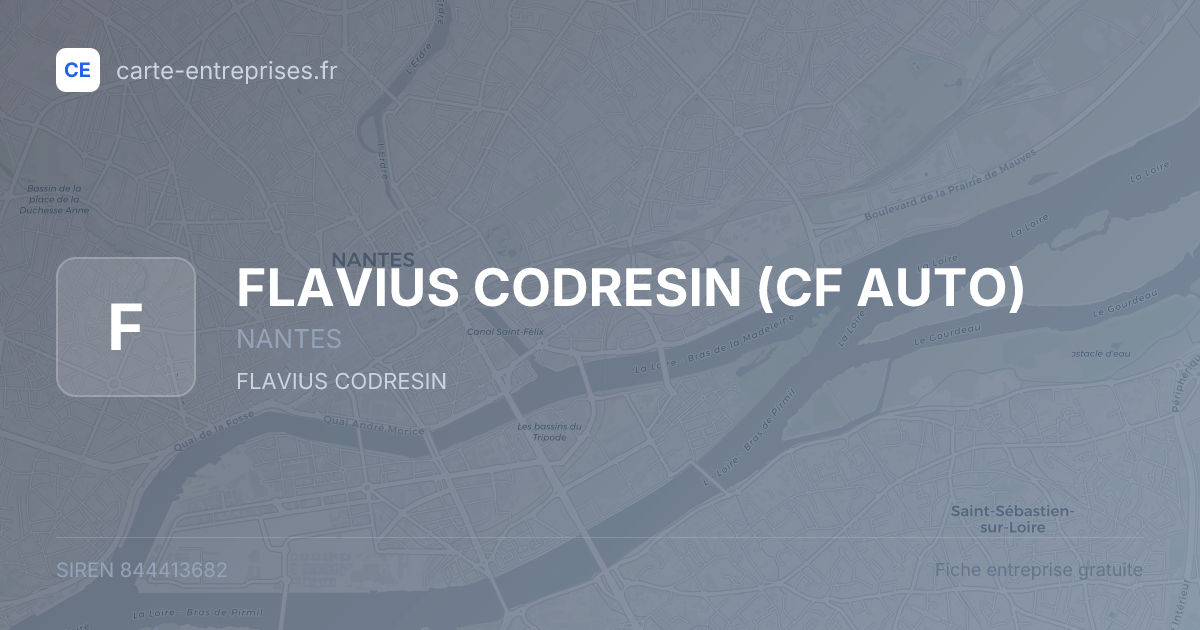 FLAVIUS CODRESIN (CF AUTO) — 844413682 — fiche entreprise