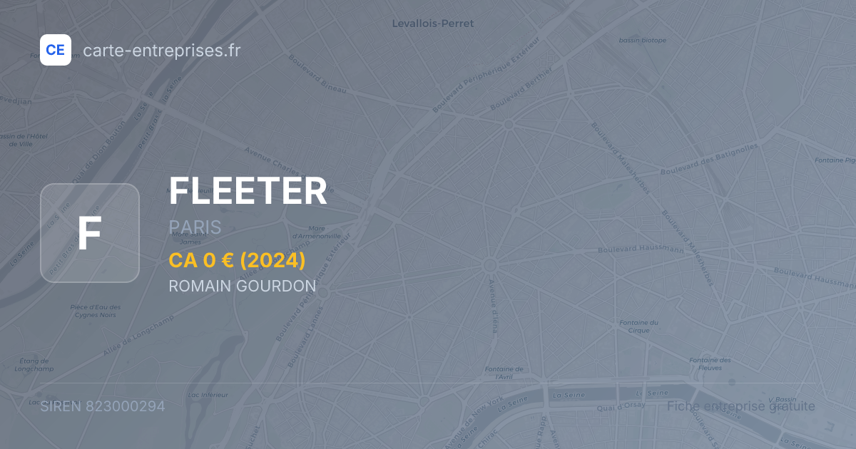 FLEETER — 823000294 — fiche entreprise