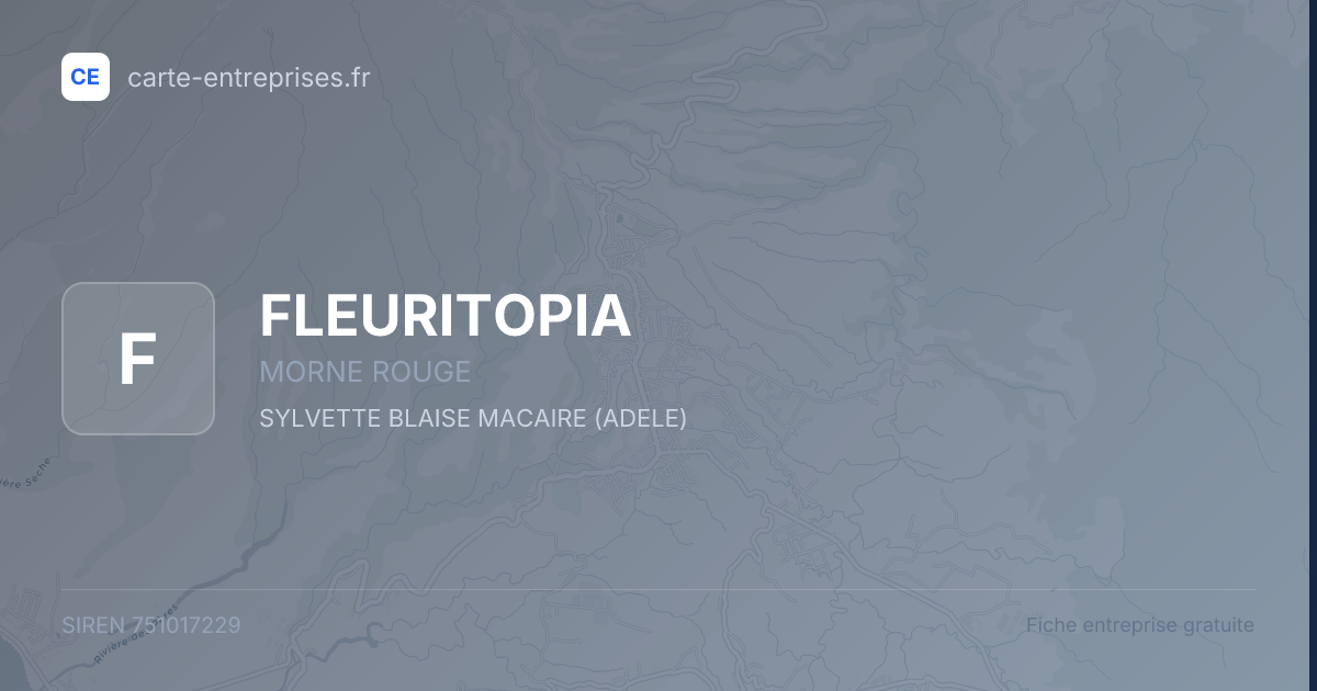 FLEURITOPIA — 751017229 — fiche entreprise