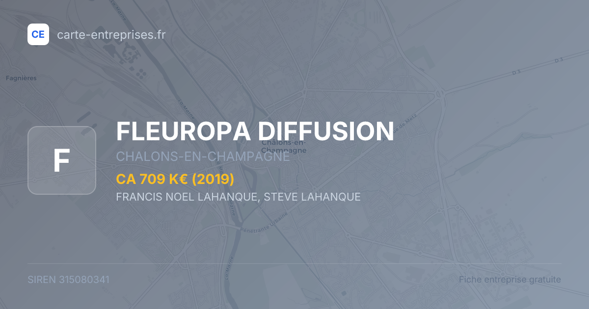 FLEUROPA DIFFUSION — 315080341 — fiche entreprise
