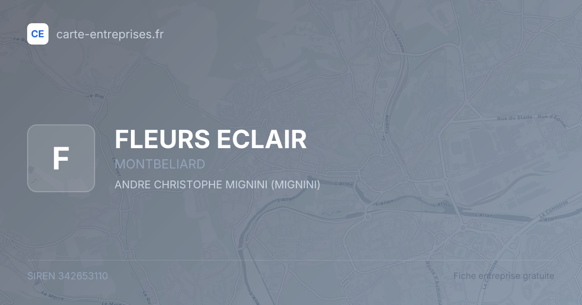 FLEURS ECLAIR — 342653110 — fiche entreprise
