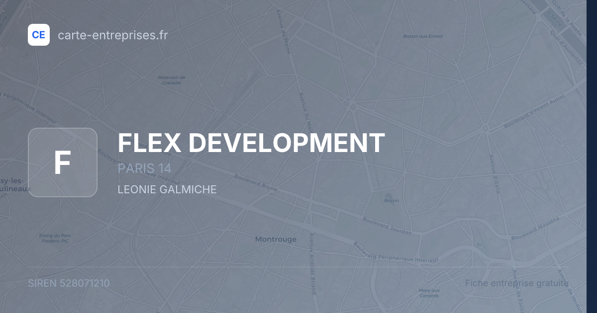 FLEX DEVELOPMENT — 528071210 — fiche entreprise