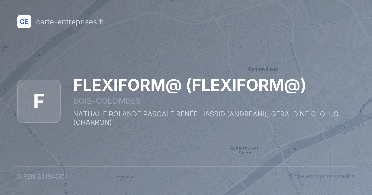 FLEXIFORM@ — 831845151 — fiche entreprise