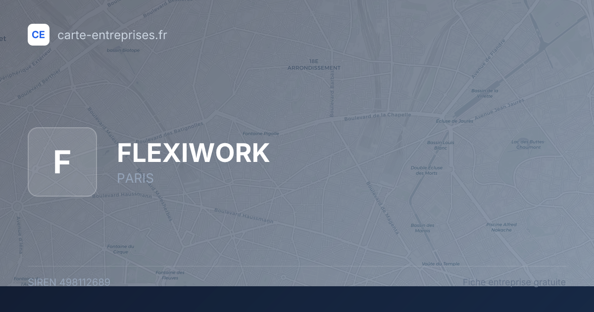FLEXIWORK — 498112689 — fiche entreprise