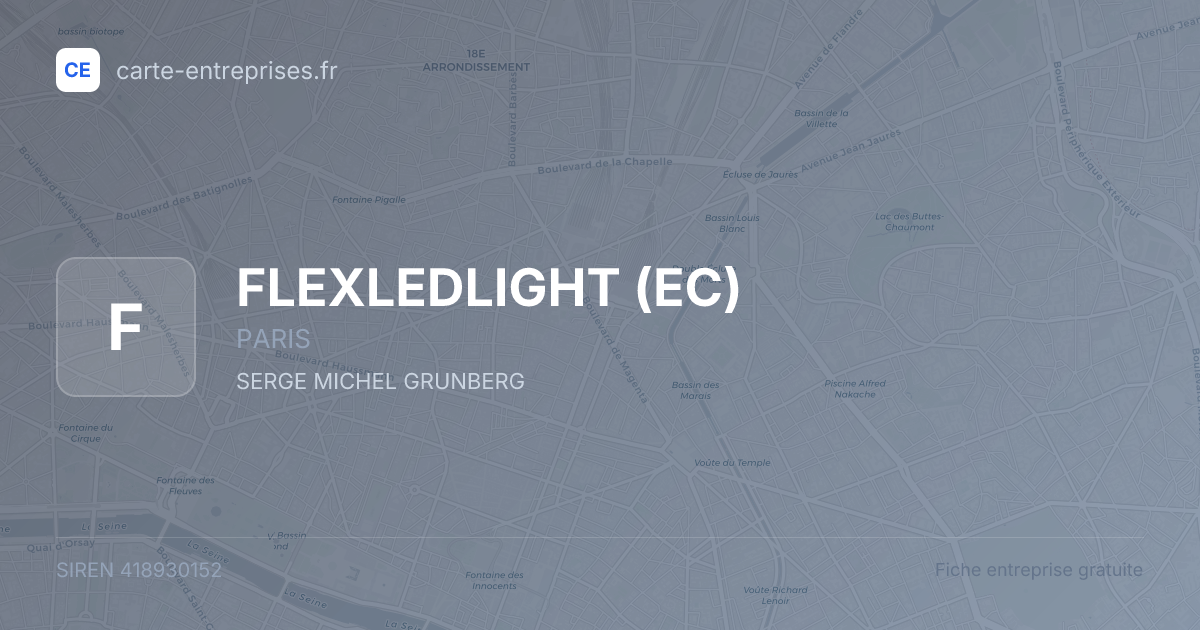 FLEXLEDLIGHT (EC) — 418930152 — fiche entreprise
