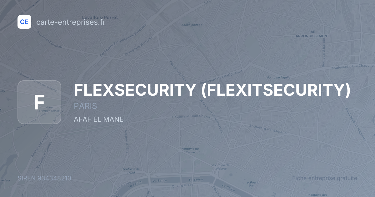 FLEXSECURITY (FLEXITSECURITY) — 934348210 — fiche entreprise