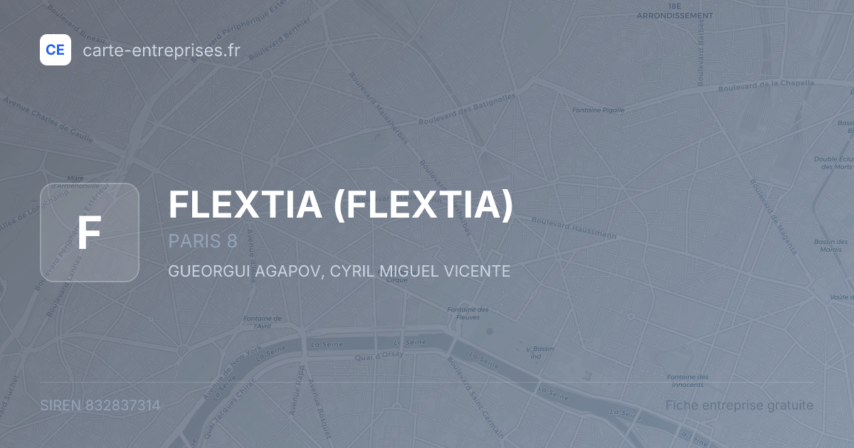 FLEXTIA — 832837314 — fiche entreprise