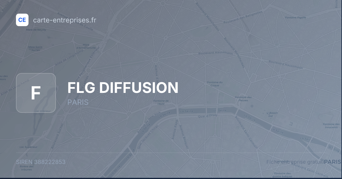 FLG DIFFUSION — 388222853 — fiche entreprise
