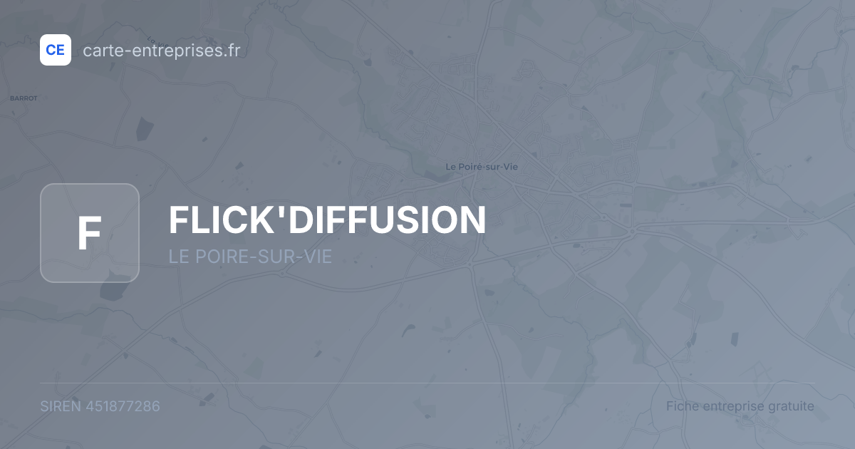 FLICK'DIFFUSION — 451877286 — fiche entreprise