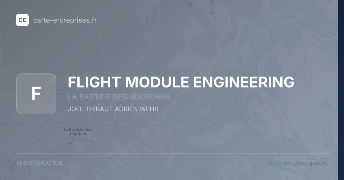 FLIGHT MODULE ENGINEERING — 751001108 — fiche entreprise