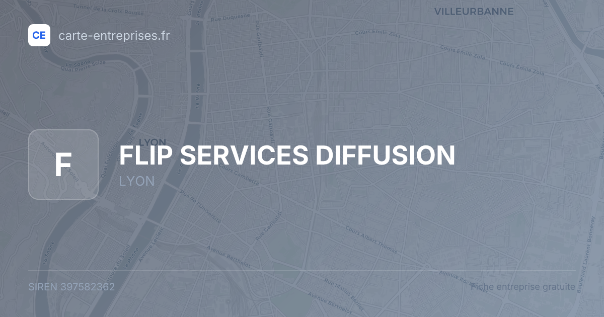 FLIP SERVICES DIFFUSION — 397582362 — fiche entreprise