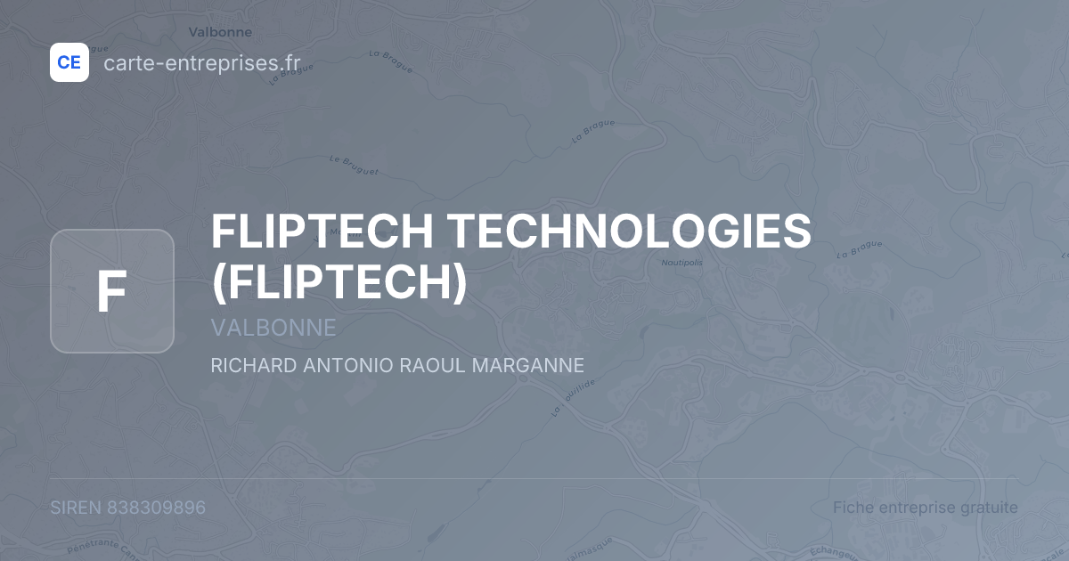 FLIPTECH TECHNOLOGIES (FLIPTECH) — 838309896 — fiche entreprise
