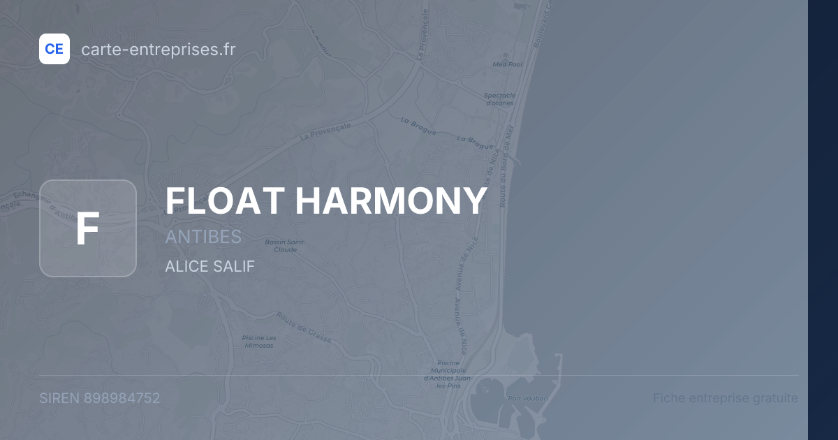 FLOAT HARMONY — 898984752 — fiche entreprise