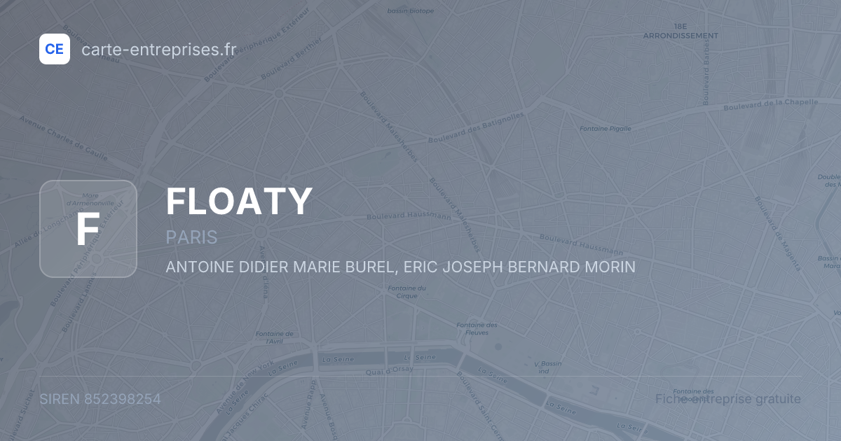 FLOATY — 852398254 — fiche entreprise