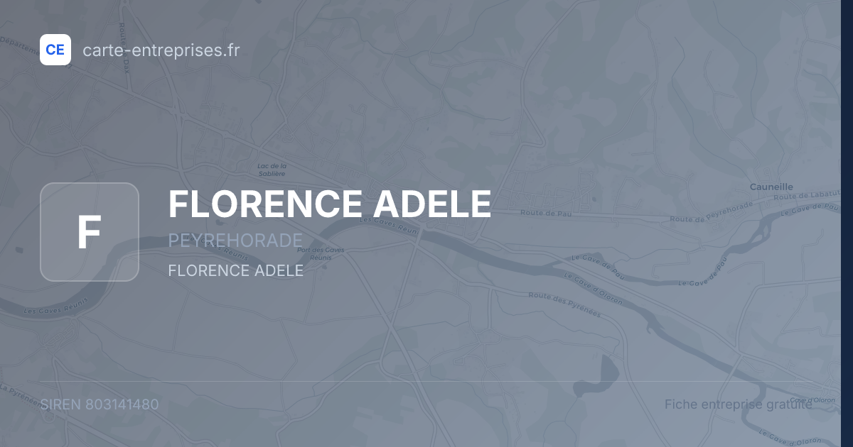 FLORENCE ADELE — 803141480 — fiche entreprise