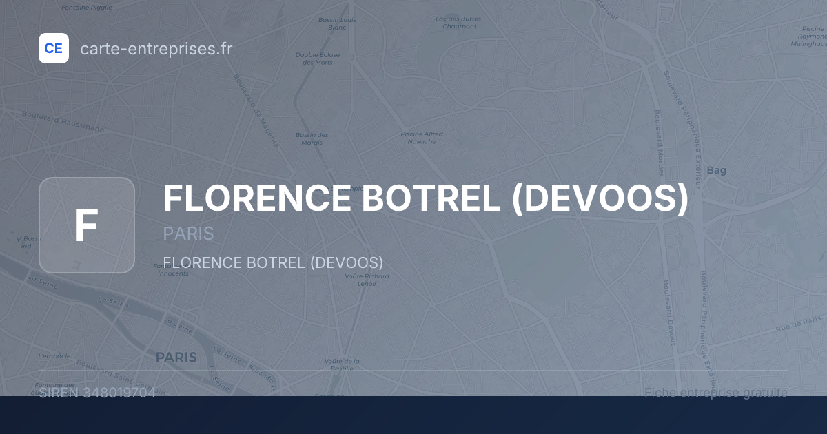 FLORENCE BOTREL (DEVOOS) — 348019704 — fiche entreprise
