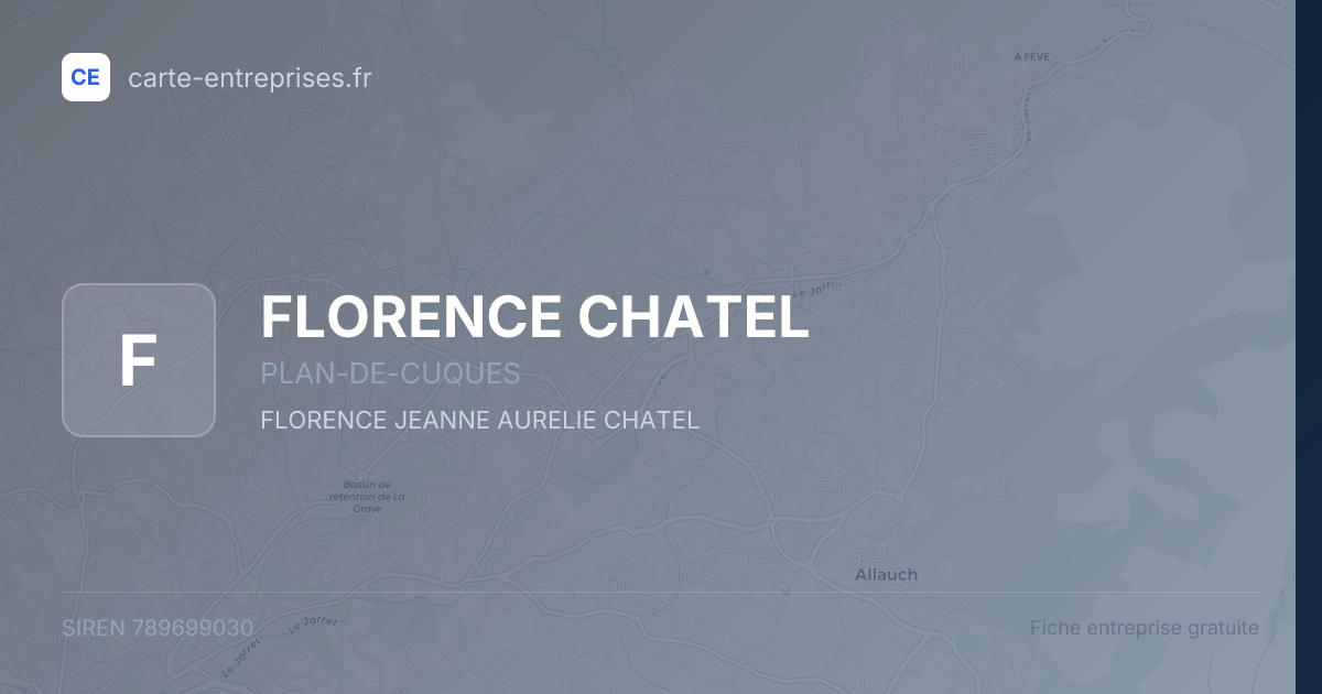 FLORENCE CHATEL — 789699030 — fiche entreprise