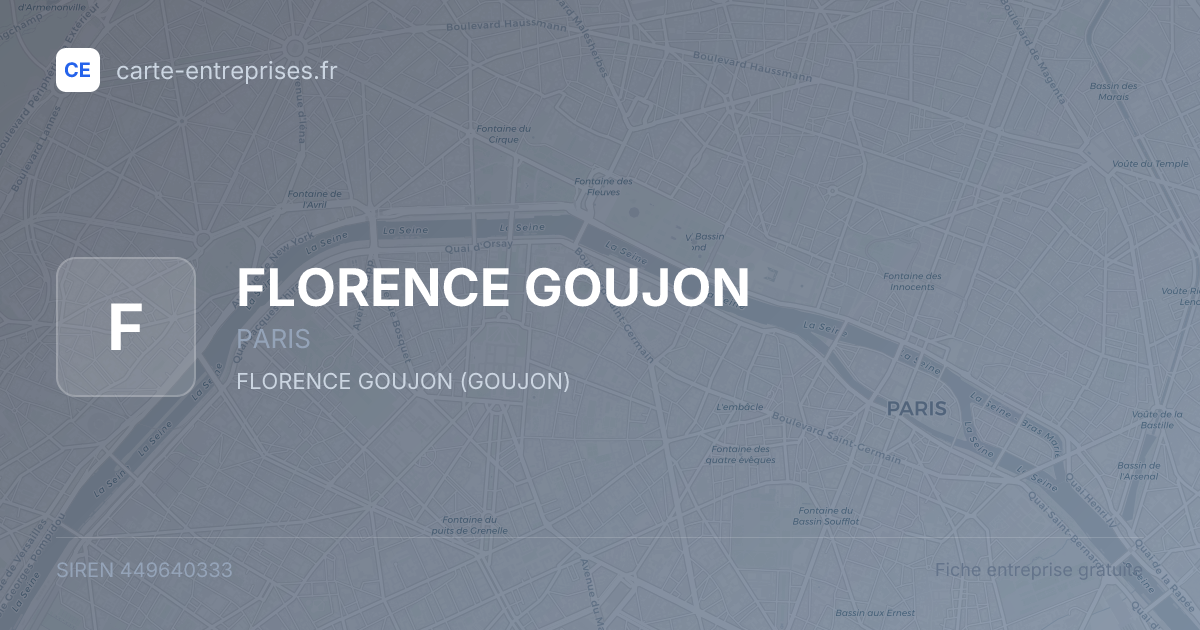 FLORENCE GOUJON — 449640333 — fiche entreprise