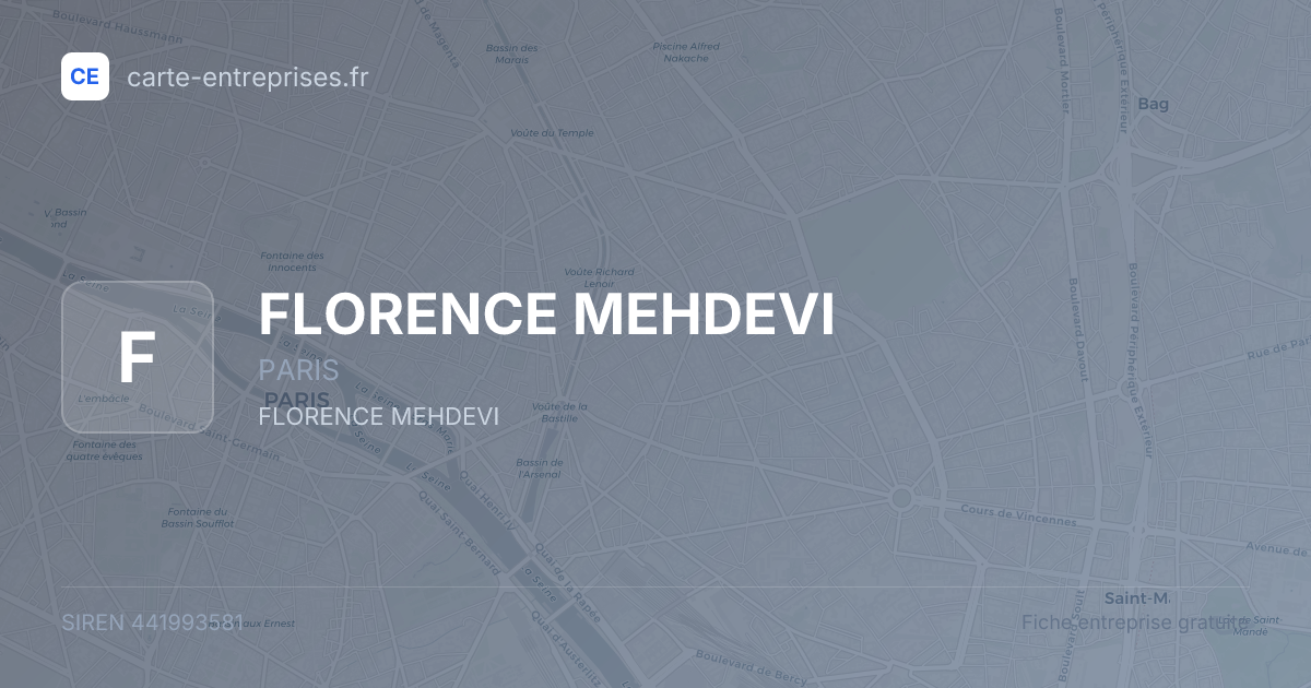 FLORENCE MEHDEVI — 441993581 — fiche entreprise