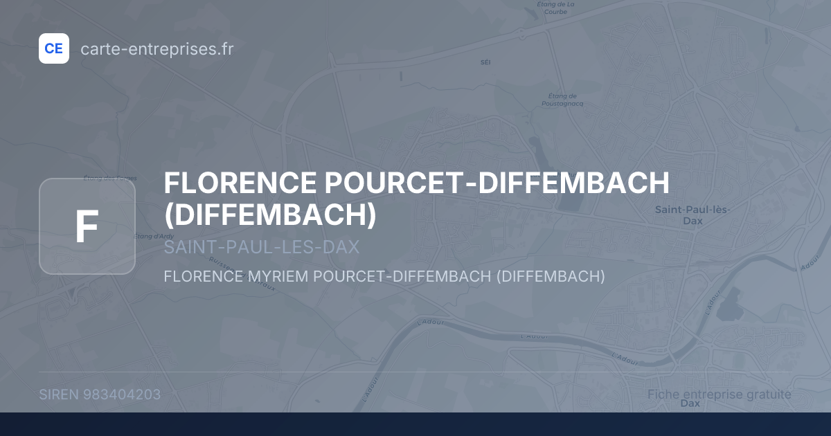 FLORENCE POURCET-DIFFEMBACH (DIFFEMBACH) — 983404203 — fiche entreprise