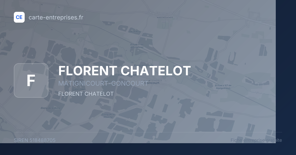 FLORENT CHATELOT — 518488705 — fiche entreprise