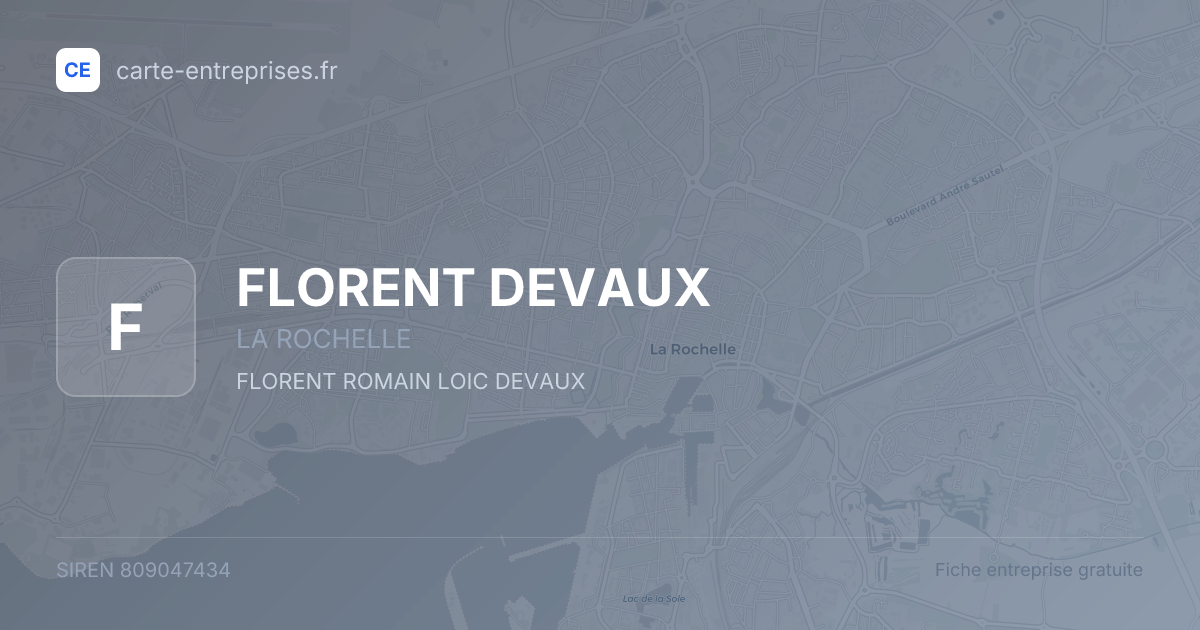 FLORENT DEVAUX — 809047434 — fiche entreprise