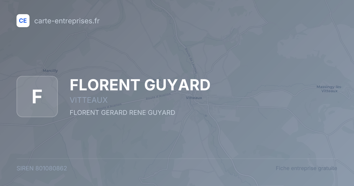 FLORENT GUYARD — 801080862 — fiche entreprise