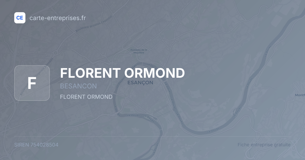 FLORENT ORMOND — 754028504 — fiche entreprise