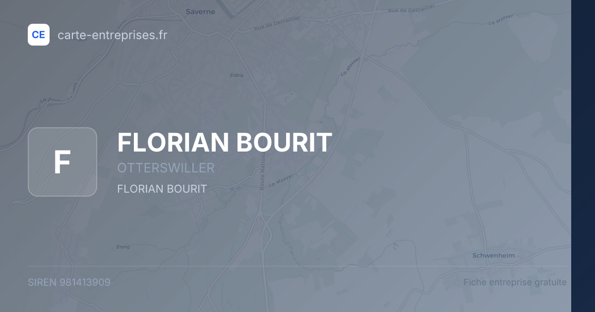 FLORIAN BOURIT — 981413909 — fiche entreprise