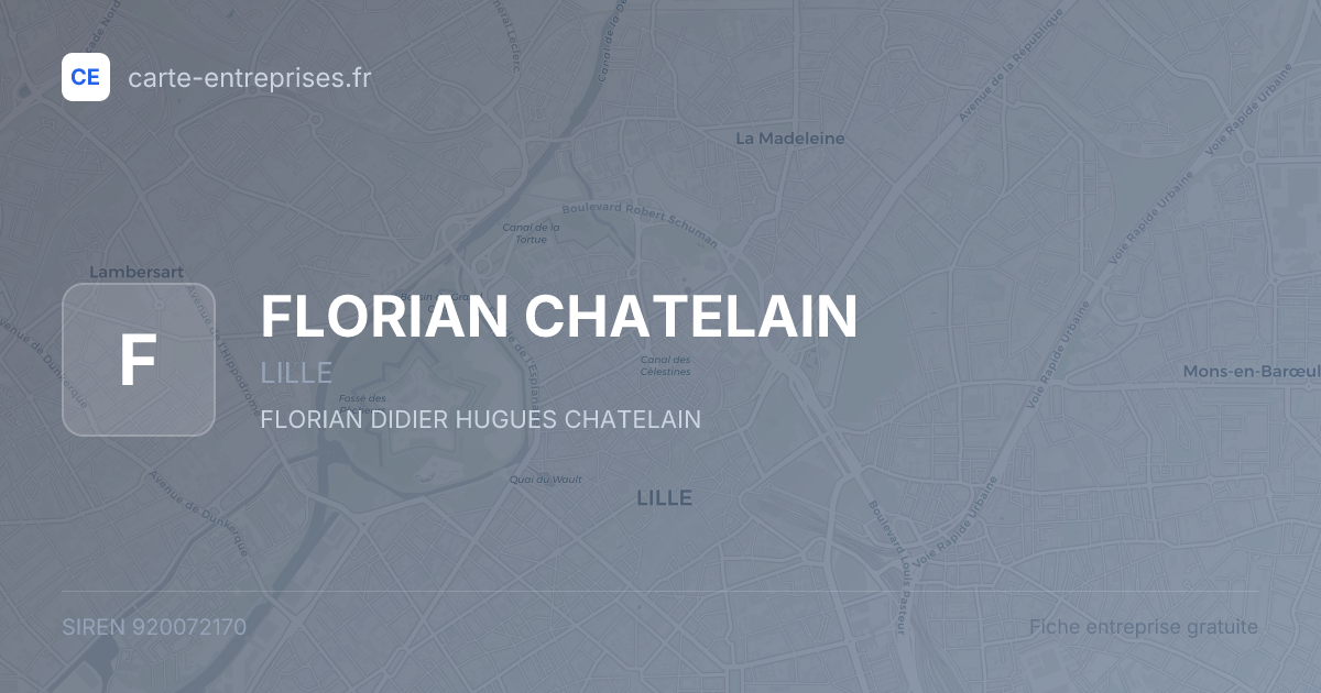 FLORIAN CHATELAIN — 920072170 — fiche entreprise