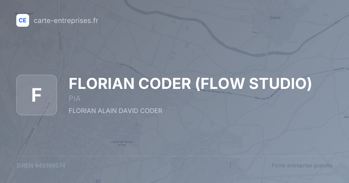 FLORIAN CODER (FLOW STUDIO) — 949199574 — fiche entreprise