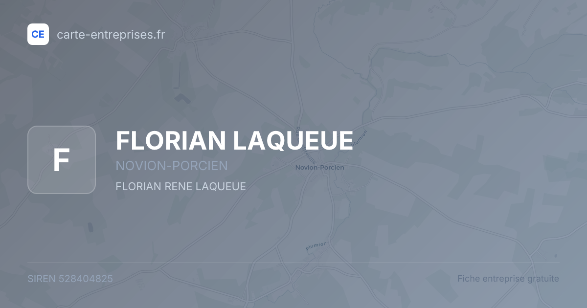FLORIAN LAQUEUE — 528404825 — fiche entreprise