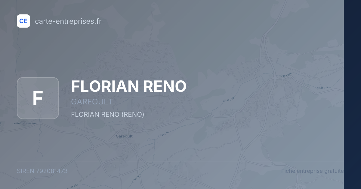 FLORIAN RENO — 792081473 — fiche entreprise
