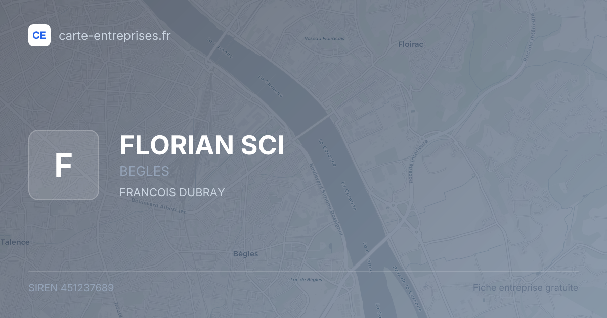 FLORIAN SCI — 451237689 — fiche entreprise