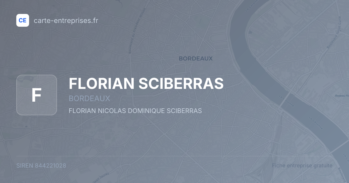FLORIAN SCIBERRAS — 844221028 — fiche entreprise