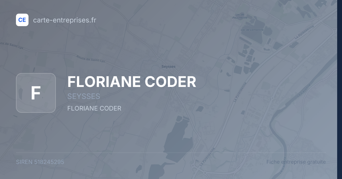 FLORIANE CODER — 518245295 — fiche entreprise