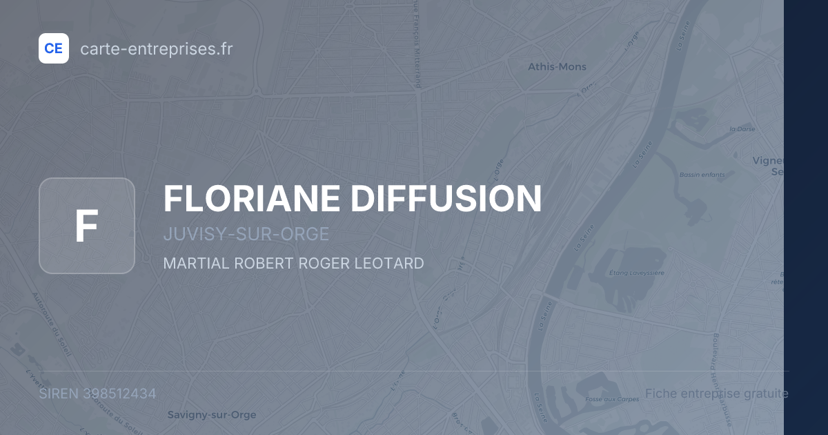 FLORIANE DIFFUSION — 398512434 — fiche entreprise