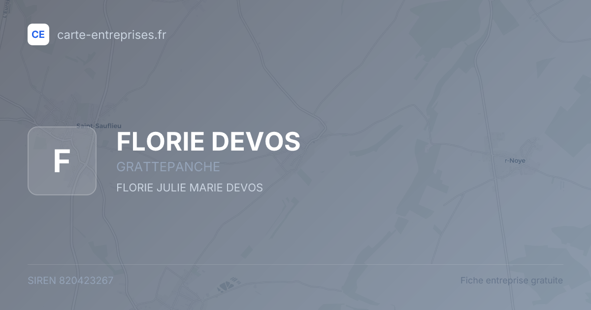 FLORIE DEVOS — 820423267 — fiche entreprise