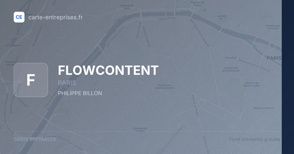 FLOWCONTENT — 907748529 — fiche entreprise