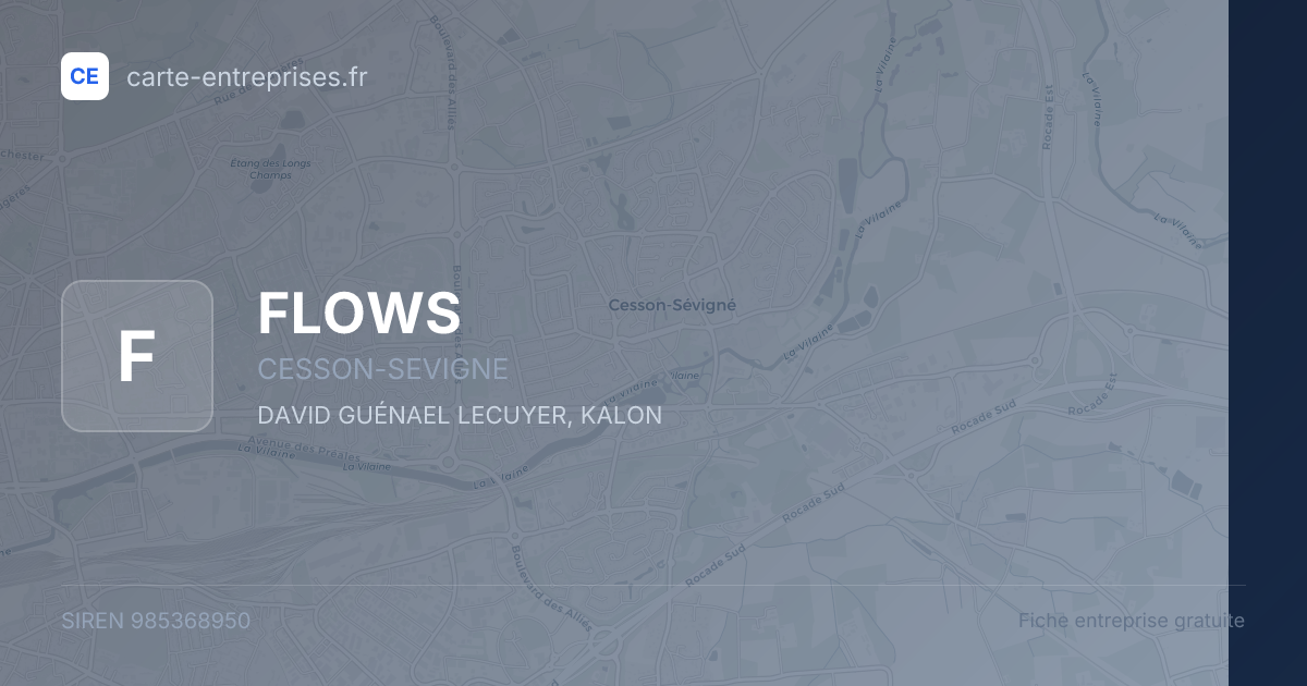 FLOWS — 985368950 — fiche entreprise