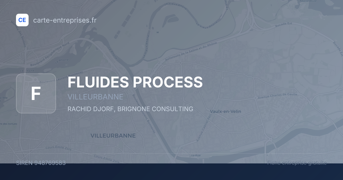FLUIDES PROCESS — 948769583 — fiche entreprise