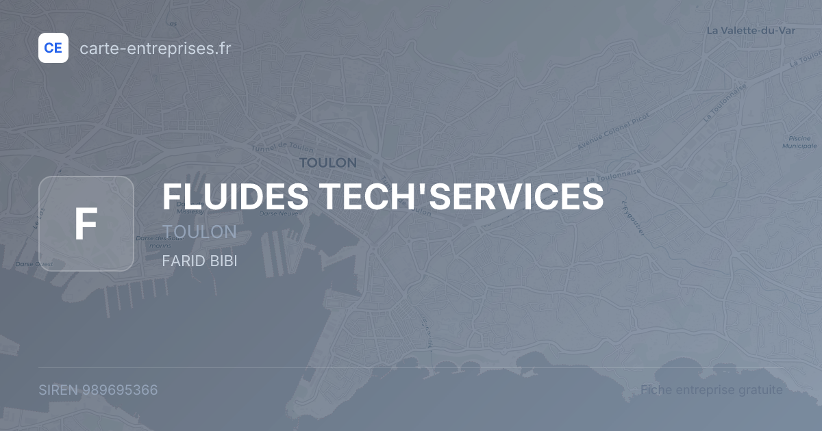 FLUIDES TECH'SERVICES — 989695366 — fiche entreprise